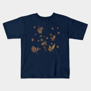 Watercolor autumn chestnuts on branches in pastel colors Kids T-Shirt